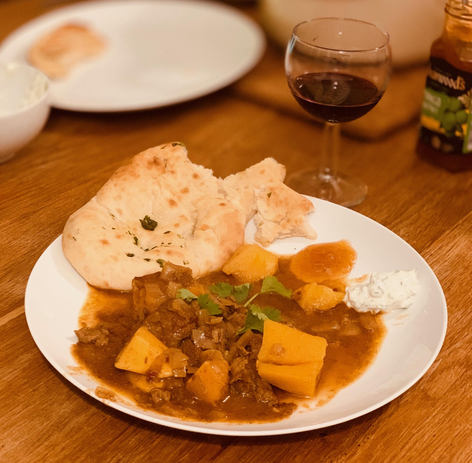 Lamb and butternut curry